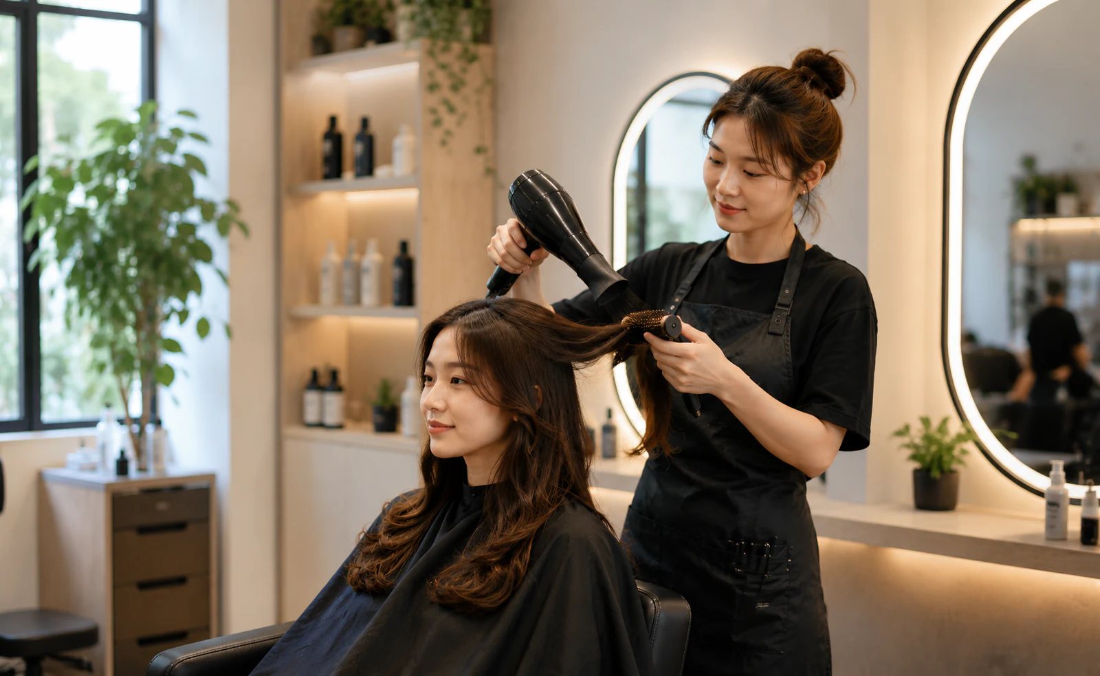 Chủ salon tóc dùng KiotViet quản lý lịch hẹn và hoa hồng stylist