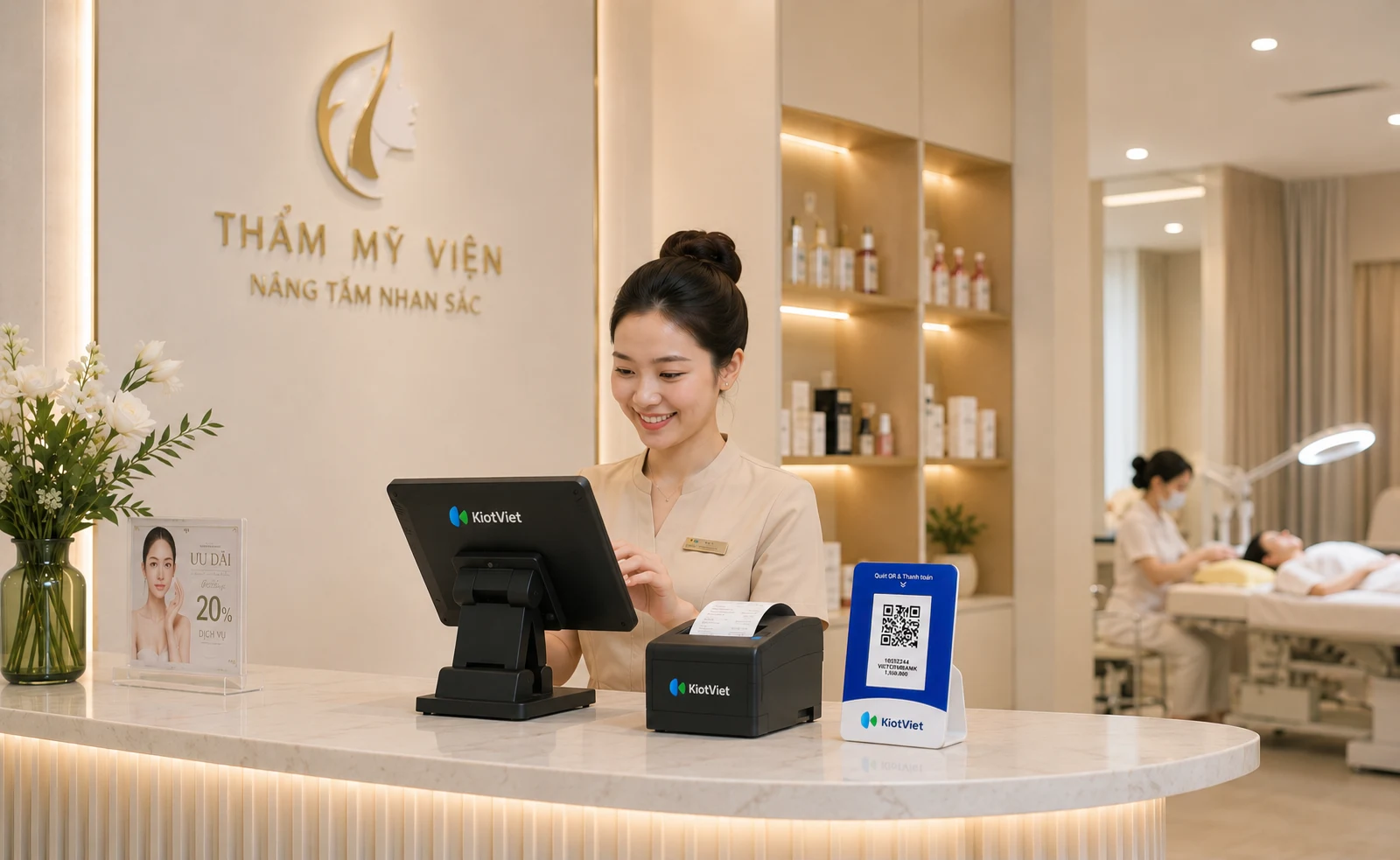Thẩm mỹ viện dùng KiotViet quản lý hồ sơ liệu trình và lịch hẹn